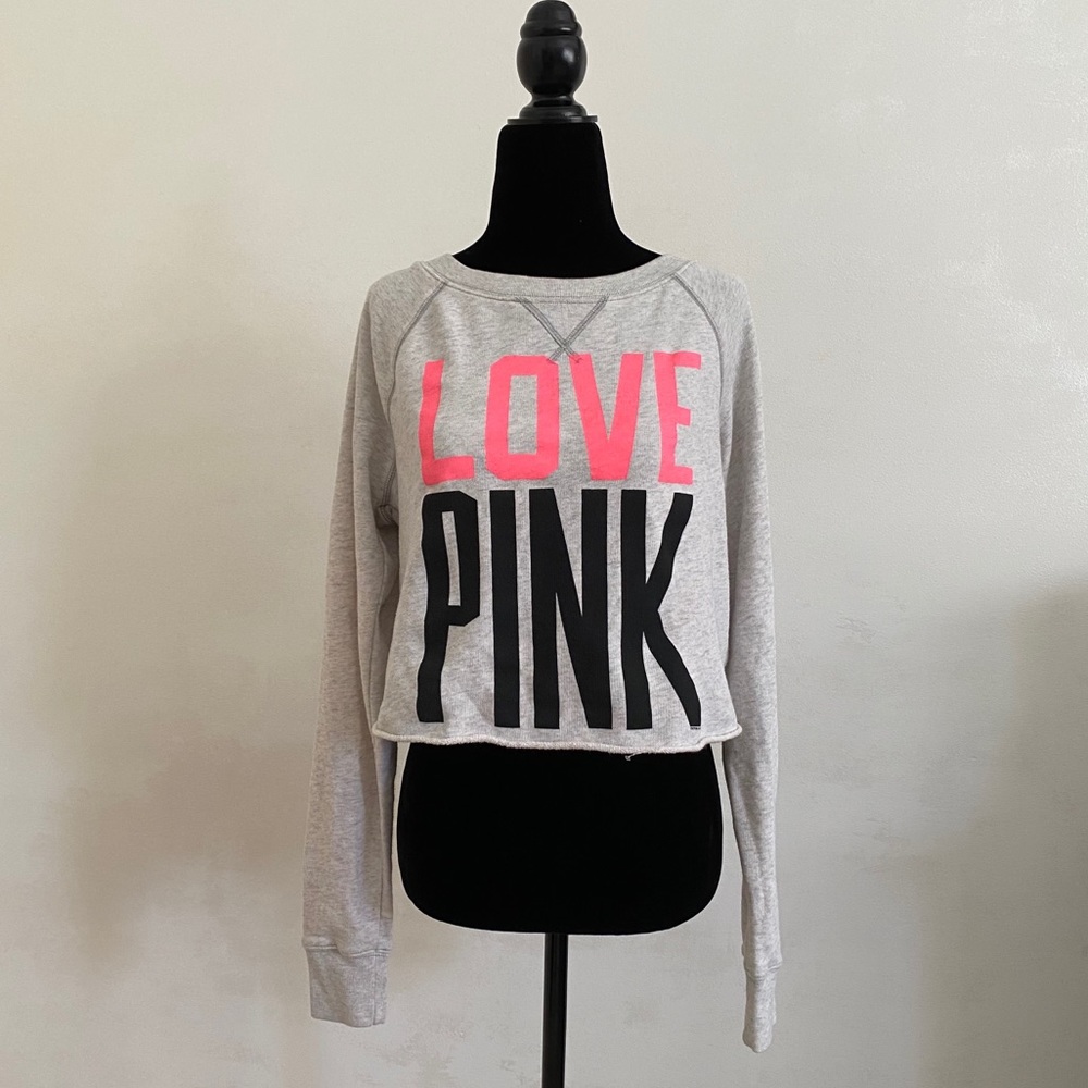 PINK Cropped Sweatshirt
